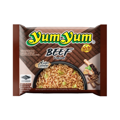 Instant Noodles Soup with Beef Flavor Yum Yum 60gr