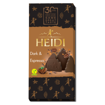 Dark Chocolate with Espresso Heidi 80gr