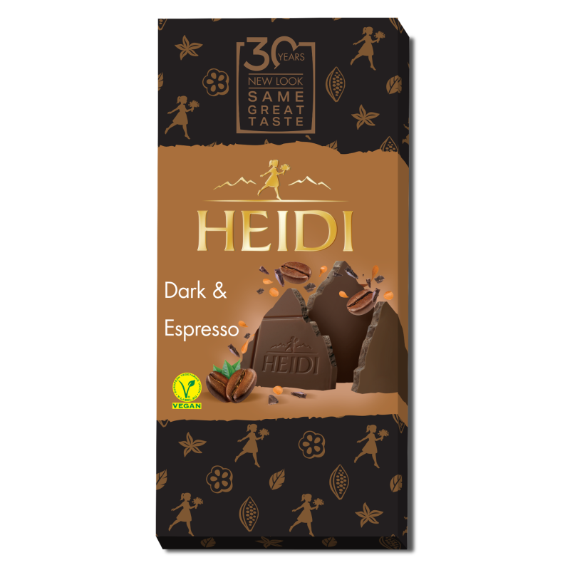 Dark Chocolate with Espresso Heidi 80gr