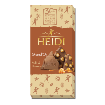 Milk Chocolate with Whole Caramelized Hazelnuts Heidi Grand' Or 100gr