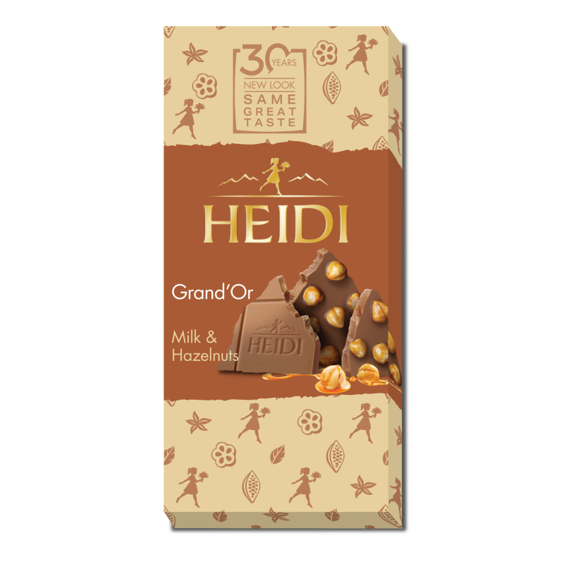 Milk Chocolate with Whole Caramelized Hazelnuts Heidi Grand' Or 100gr