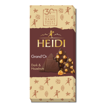 Dark Chocolate with Whole Caramelized Hazelnuts Heidi Grand' Or 100gr