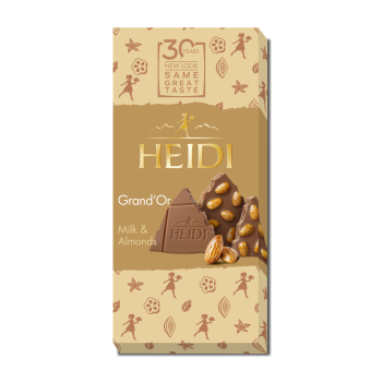 Milk Chocolate with Whole Caramelized Almonds Heidi Grand' Or 100gr