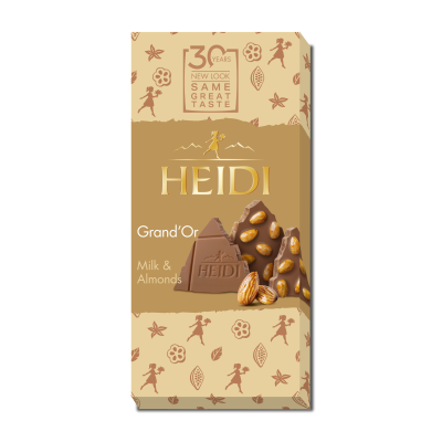 Milk Chocolate with Whole Caramelized Almonds Heidi Grand' Or 100gr