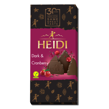 Dark Chocolate with Cranberry Heidi 80gr