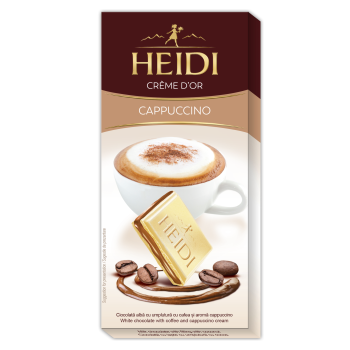 White Chocolate with Cappuccino Filling Heidi 90gr