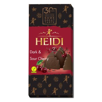 Dark Chocolate with Sour Cherry Heidi 80gr