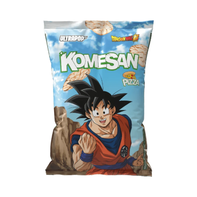 Rice Chips from Whole Grain Brown Rice with Pizza Flavor Goku Ultra Pop 60gr