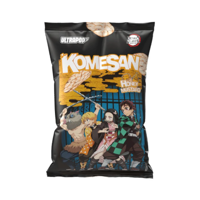 Demon Slayer Ultra Pop Whole Grain Brown Rice Chips with Honey and Mustard Flavor 60gr