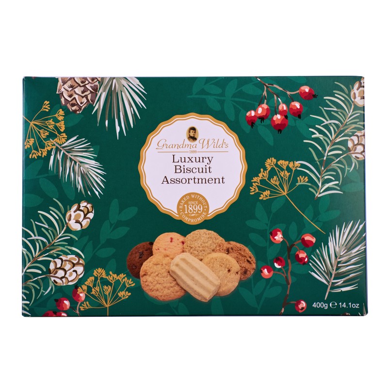 Christmas Cookies in 7 Flavors in Paper Gift Box Grandma Wild's 400gr