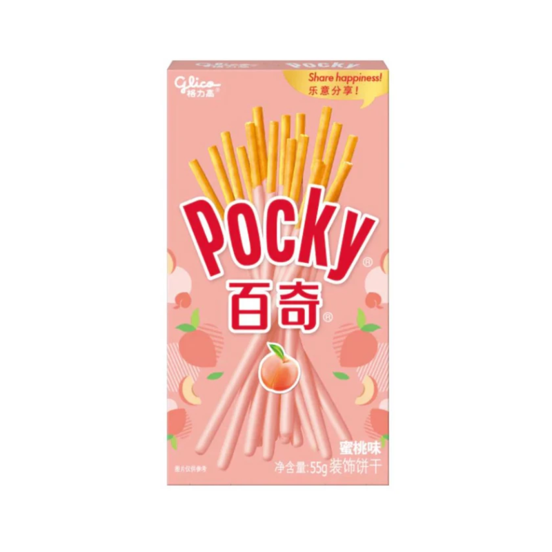 Pocky Peach Flavored Biscuit Sticks 55gr