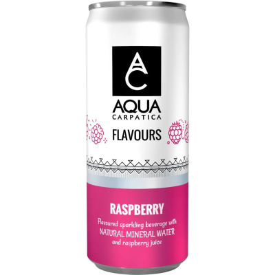 AQUA Carpatica Raspberry Flavored Soft Drink 330gr