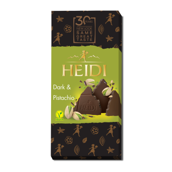 Dark Chocolate with Pistachio Heidi Shelled Peanuts 80gr