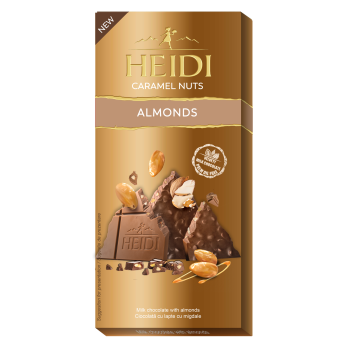 Milk Chocolate with Caramelized Almonds Heidi 80gr