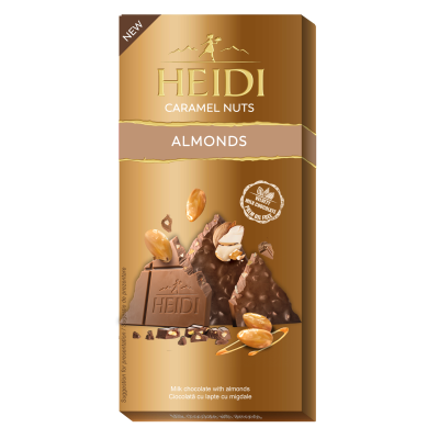 Milk Chocolate with Caramelized Almonds Heidi 80gr