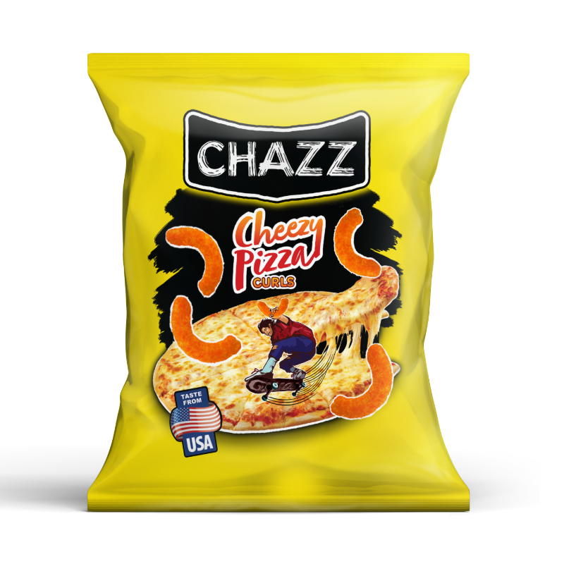 Pizza Flavored Corn Shrimp Chazz 100gr
