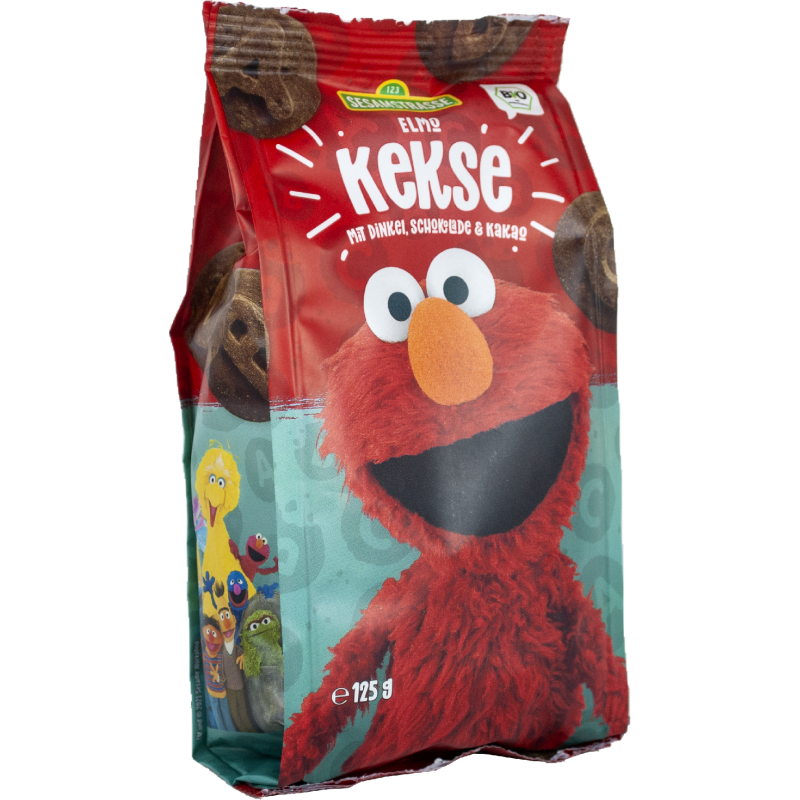 Organic Cookies with Cocoa and Dinkel Flour Elmo Sesamstrasse 125gr