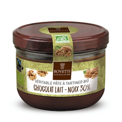 Bovetti Organic Milk Chocolate Spread With Walnuts 200gr
