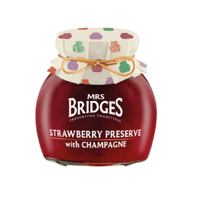 Mrs Bridges Strawberry and Champagne Jam 340gr