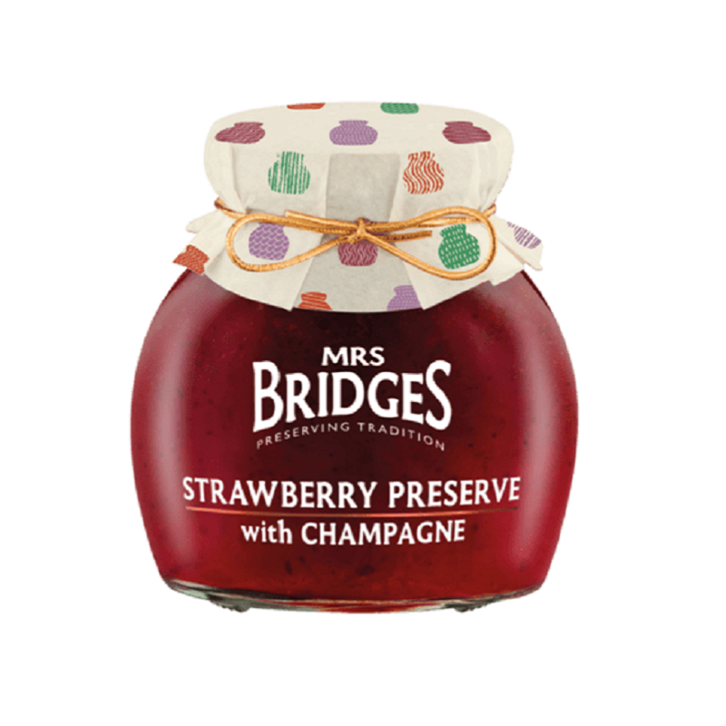 Mrs Bridges Strawberry and Champagne Jam 340gr