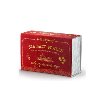 Salt Flakes With Sweet Pepper Organic Salt Odyssey 75gr