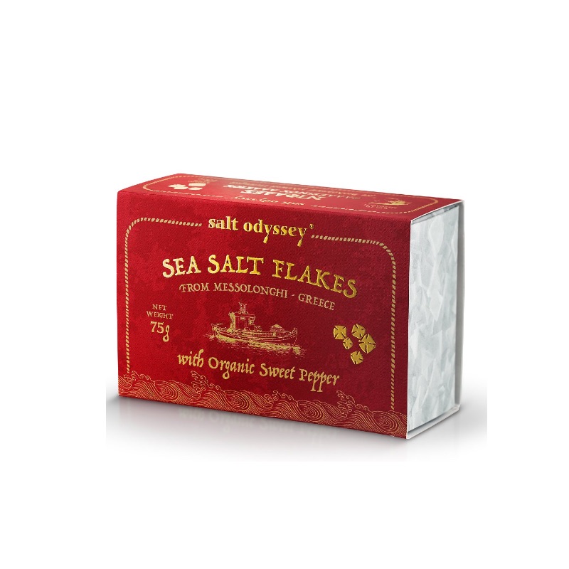 Salt Flakes With Sweet Pepper Organic Salt Odyssey 75gr