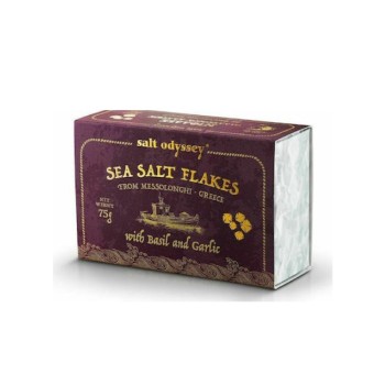 Salt Flakes With Basil And Garlic Salt Odyssey 75gr