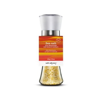 Salt Odyssey Lemon and Turmeric Sea Salt Grinder 190gr