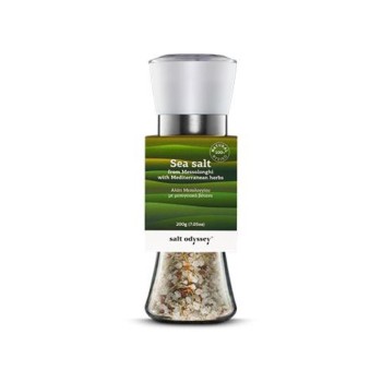Mill With Sea Salt And Mediterranean Herbs Salt Odyssey 160gr