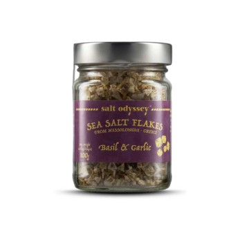 Sea Salt Flakes With Basil And Garlic 100gr