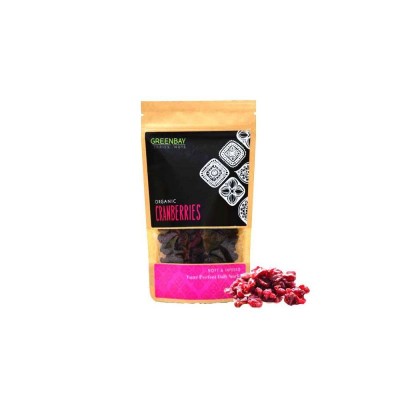 Organic Dried Cranberries Greenbay 125gr