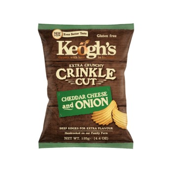 Keoghs Cheddar and Onion Chips 125gr