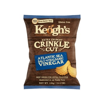 Keoghs Salted and Balsamic Vinegar Potato Chips 125gr
