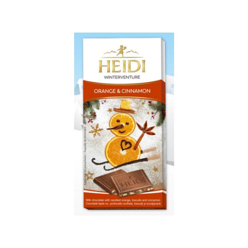 Milk Chocolate With Orange And Cinnamon Heidi 90gr