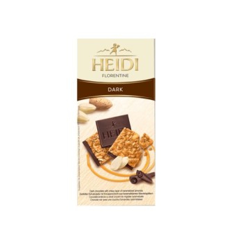 Dark Chocolate with Caramelized Almonds Florentine Heidi 100g
