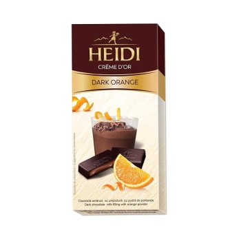 Dark Chocolate Filled with Chocolate Orange Cream Heidi 90gr