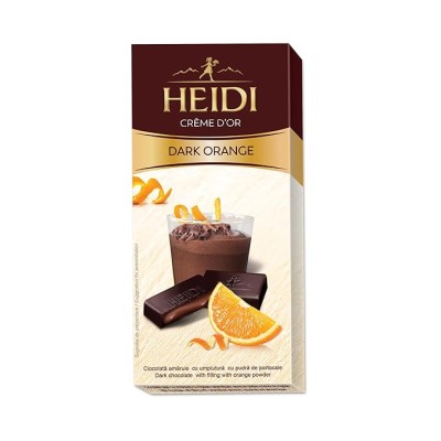 Dark Chocolate Filled with Chocolate Orange Cream Heidi 90gr