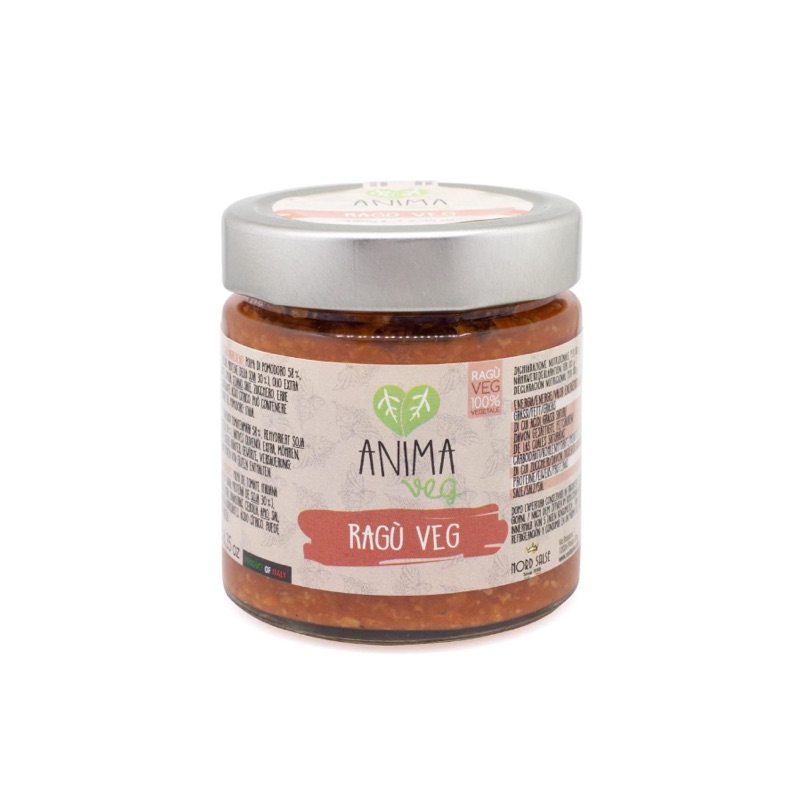 Vegan Ragu Sauce With Minced Soybean Nordesalse Anima Veg 180gr