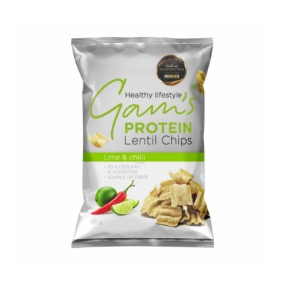 Lentil Protein Chips with Lime & Chili Gam's 65gr