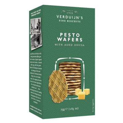 Crackers Wafers with Pesto, Garlic & Gouda Verduijns 75gr