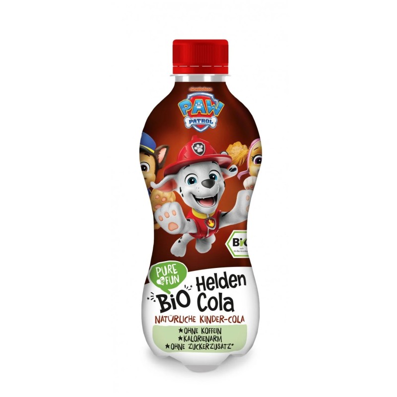 Organic Soft Drink with Cola Flavor Without Sugar Paw Patrol 330gr