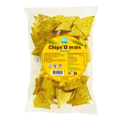 Organic Corn Natchos With Natural Flavor Gluten Free Pural 125gr