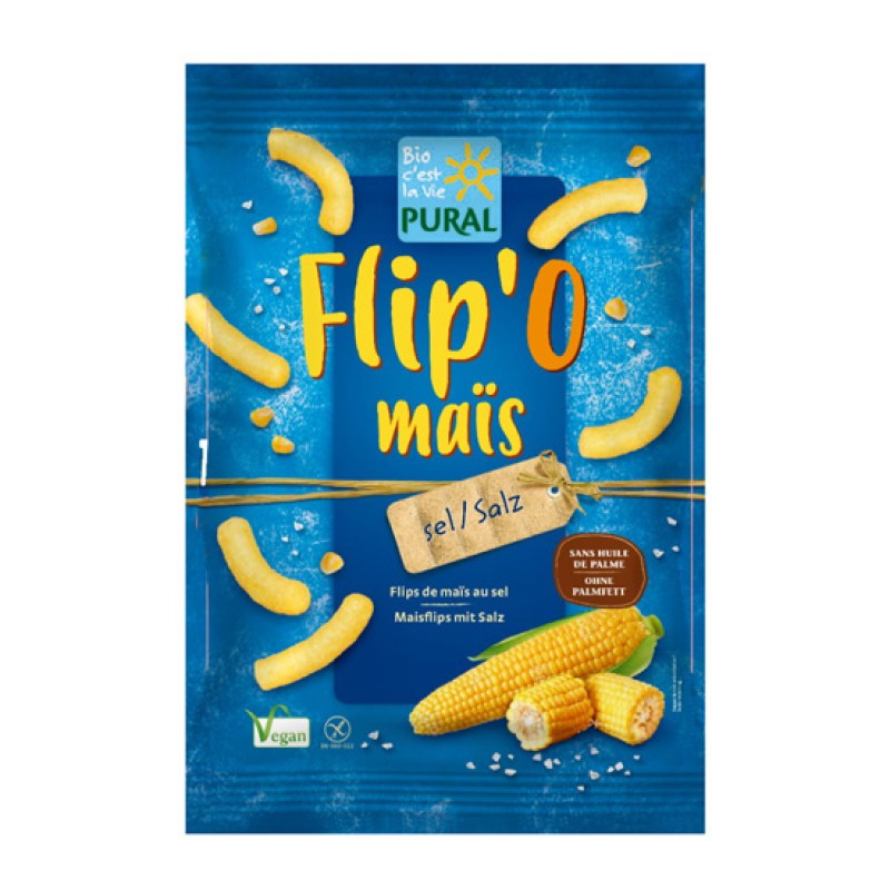 Organic Snacks Corn Shrimp With Salt Gluten Free Pural 100gr