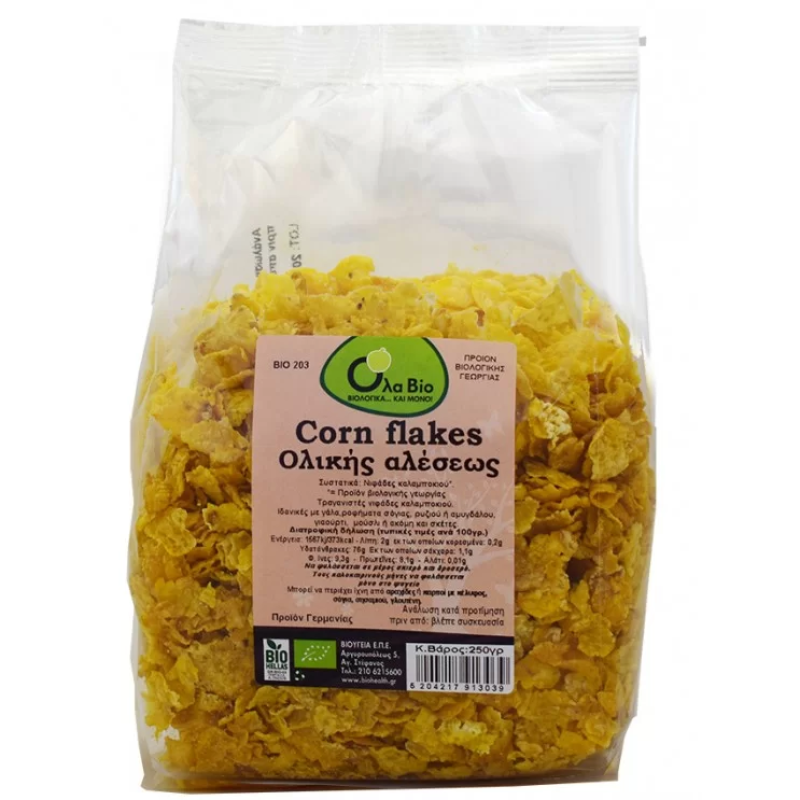 Whole Grain Corn Flakes Organic All Bio 250gr