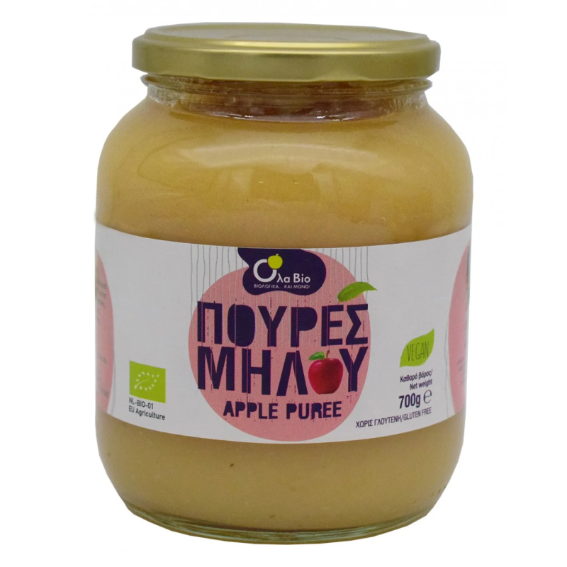 Organic Apple Puree Without Sugar All Bio 700gr