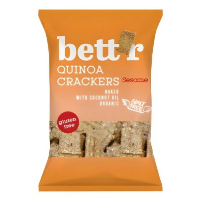 Organic Vegan Quinoa Crackers with Sesame Gluten/Sugar Free Bettr 100gr
