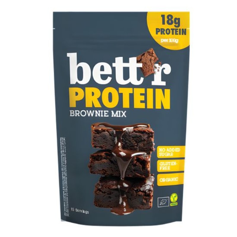 Organic Vegan Protein Brownies Mix Gluten/Sugar Free Bettr 400gr
