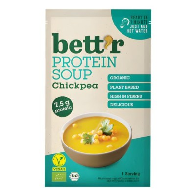 Organic Vegan Protein Soup with Chickpeas Without Sugar Bettr 30gr