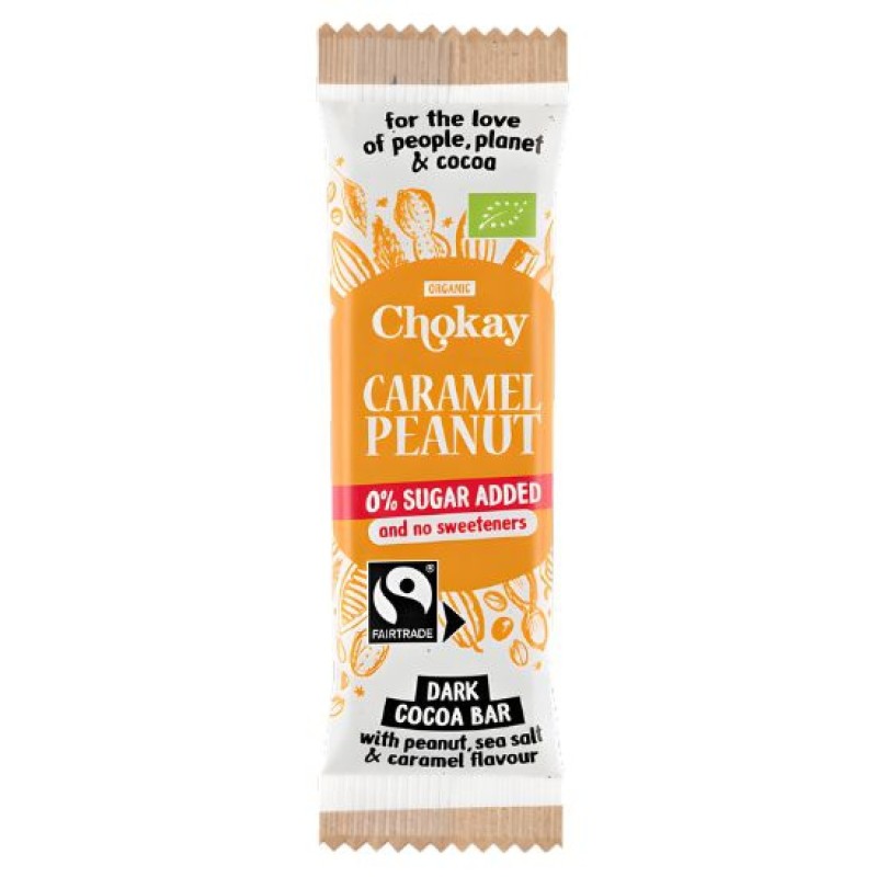 Organic Vegan Dark Chocolate Bar with Salted Almonds Gluten/Sugar/Lactose Free Chokay 30gr