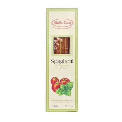 Dalla Costa Tricolor Spaghetti Pasta with Tomato and Basil 500g